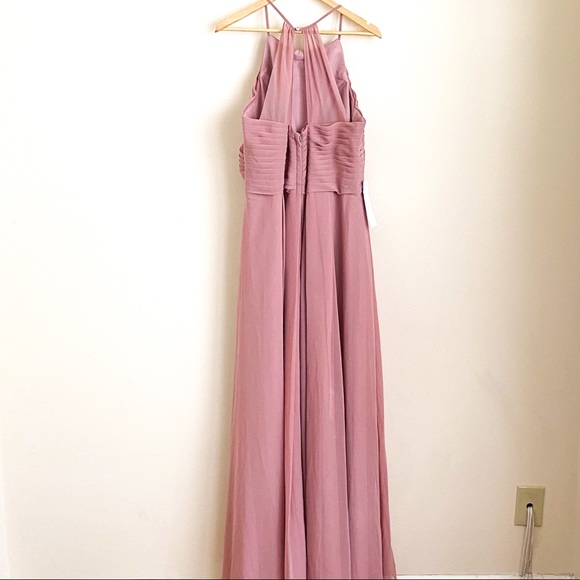 AZAZIE Long Flowy Pleated Chest Bridesmaid Dress - Picture 4 of 15
